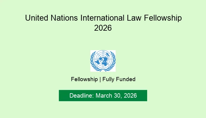 United Nations International Law Fellowship 2026