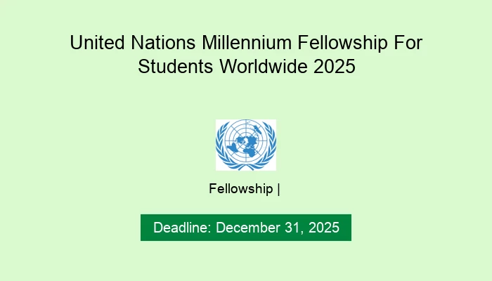 United Nations Millennium Fellowship For Students Worldwide 2025
