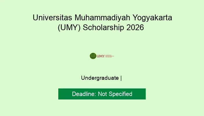 Universitas Muhammadiyah Yogyakarta (UMY) Scholarship 2026