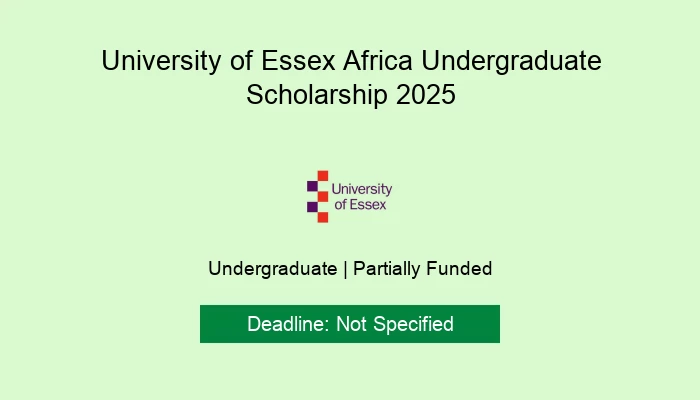 University of Essex Africa Undergraduate Scholarship 2025