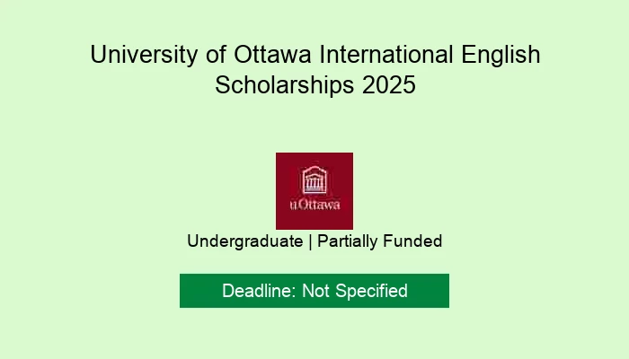 University of Ottawa International English Scholarships 2025