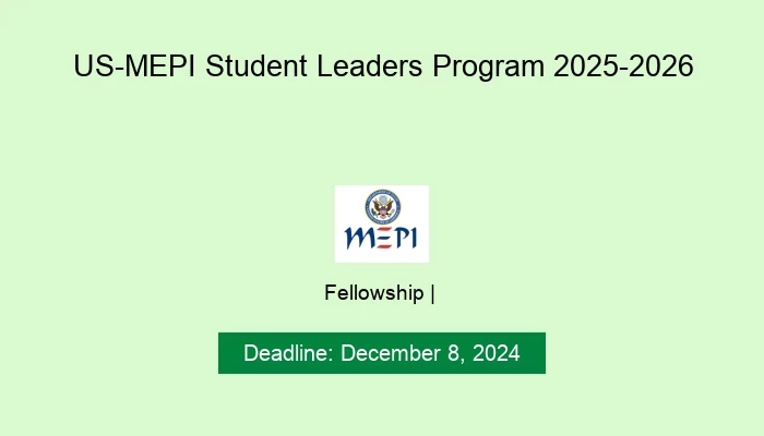 US-MEPI Student Leaders Program 2025-2026