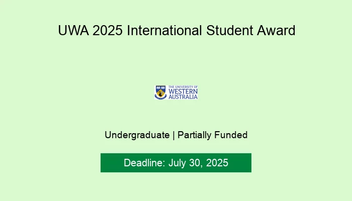 UWA 2025 International Student Award