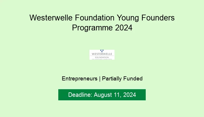 Westerwelle Foundation Young Founders Programme 2024