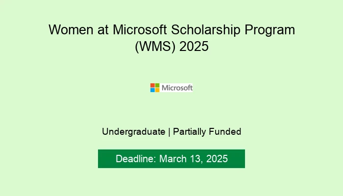 Women at Microsoft (WAM) Scholarship Program 2025