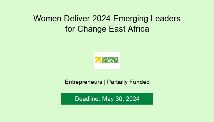 Women Deliver 2024 Emerging Leaders for Change East Africa