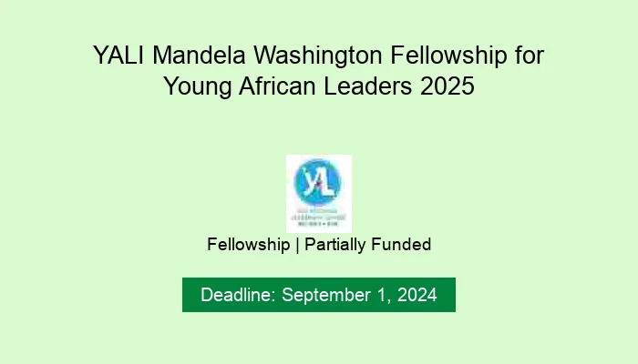 YALI Mandela Washington Fellowship for Young African Leaders 2025