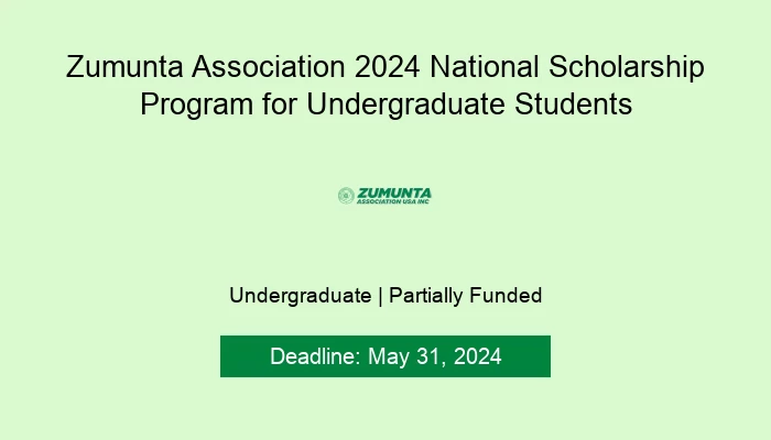 Zumunta Association 2024 National Scholarship Program for Undergraduate Students
