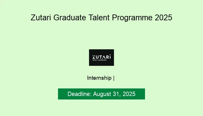 Zutari Graduate Talent Programme 2025